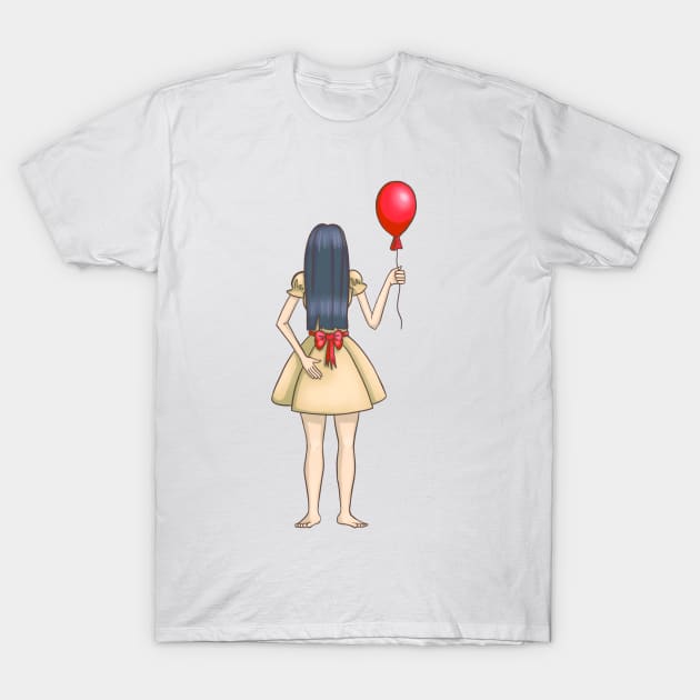 What if mix Samara from The Ring and Pennywise from It? T-Shirt by h0lera